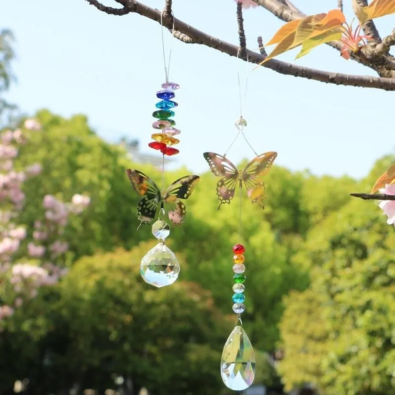 Crystal Sun Catchers Chandelier Crystals Ball Prism Pendant Rainbow Maker Hanging Chakra Cascade Suncatcher Home Garden decor