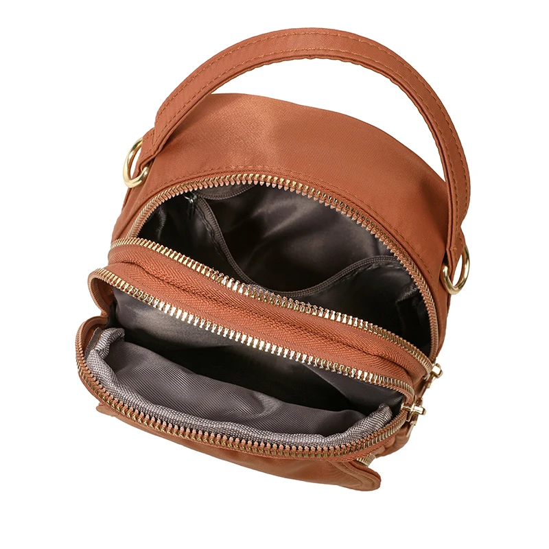 Leichte Damen-Umhängetasche aus Nylon, mehrfarbig, lässige Schultertasche, kompakte, stilvolle Handtasche für Arbeit, Reisen und den täglichen Gebrauch – Detail 4