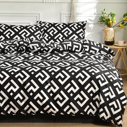 Printed Duvet Cover Pillowcase 3pcs set Quilt Cover Set for Home Comforter Cover Single/Double/Queen Bed Cover постельное белье