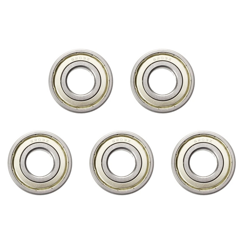 5X 6203Z Deep Groove Double Metal Metric Ball Bearing 17 X 40 X 12Mm