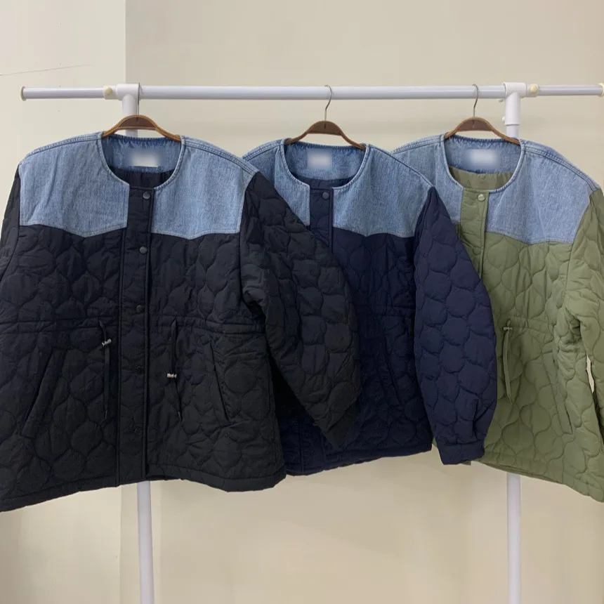 

Women's Casual Loose Faionable Patchwork Cotton Jaet Autumn Winter New Sle Design Versatile Retro Top Commute Size