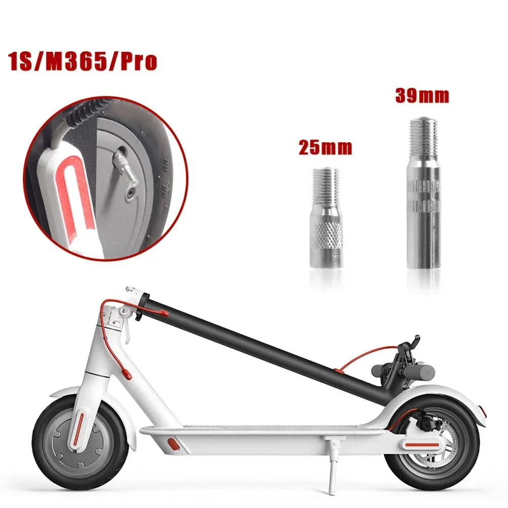 Electric Scooter Connected To Nozzle Extension Rod  Steel Extend Air Valve For M365/Pro Max G30 Wheel Tire Cap Extender Adapter