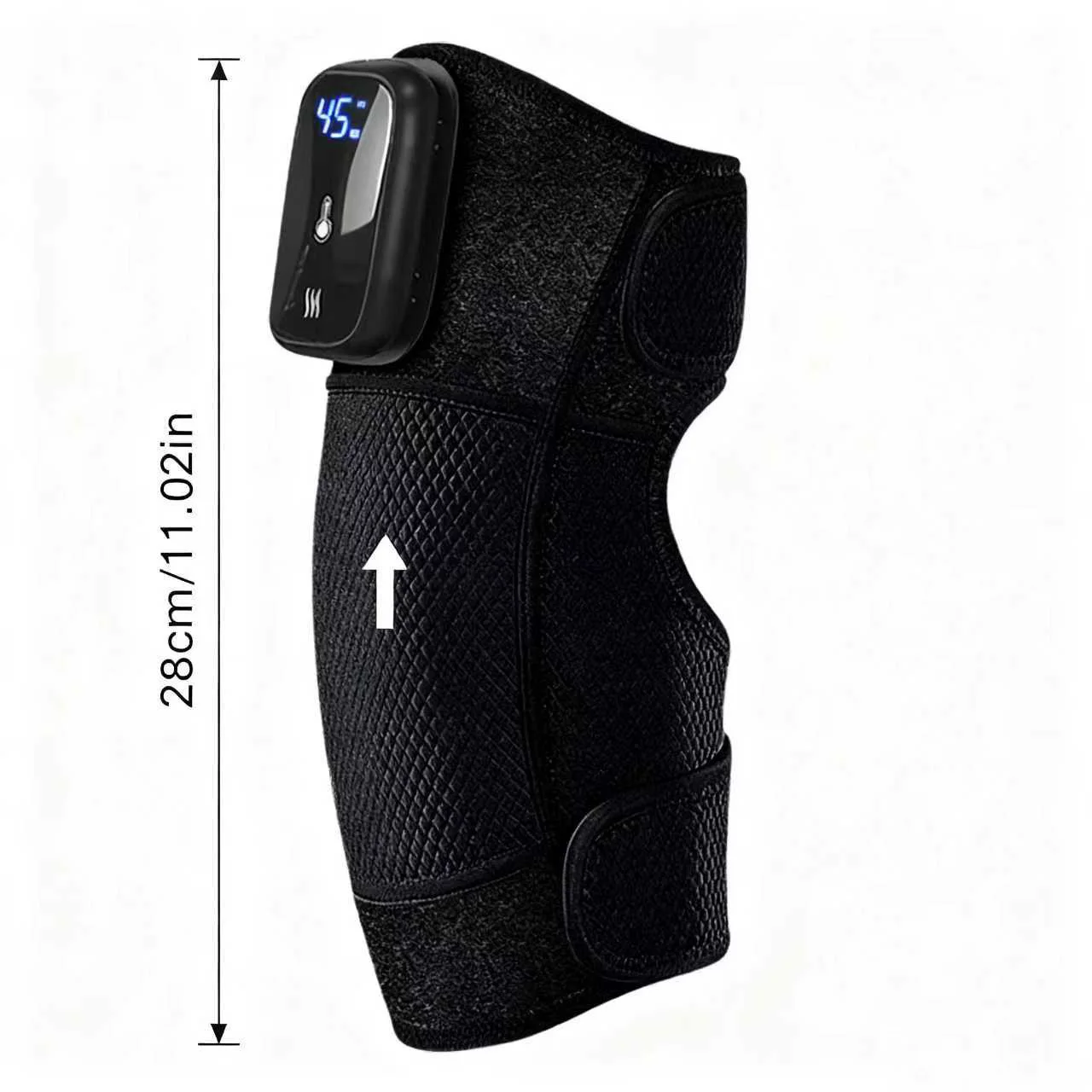 

4 вибрационных двигателя, беспроводной массажный пояс для колена, 3-в-1, электрический нагревательный наколенник, поддержка локтей и плеч, массажер для колена с оберткой