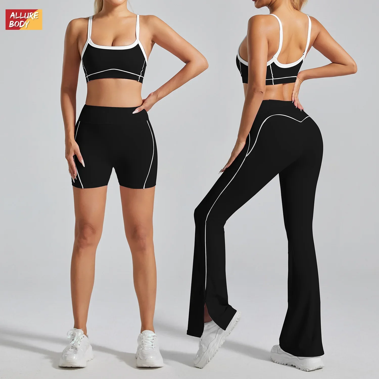 

Europe & US Fit Yoga Set Women - High Compression Quick Dry Workout Outfit for Gym/Running/Outdoor