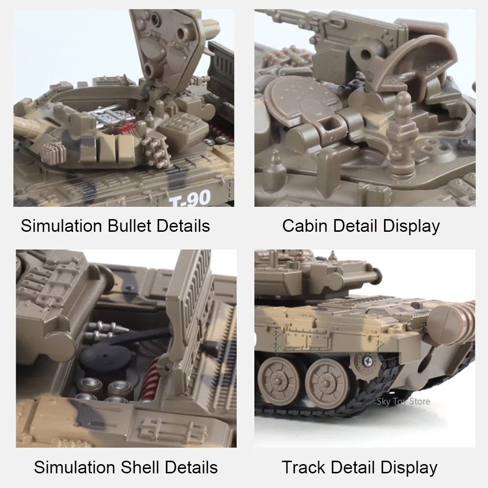 1:32 レオパルド2 タイガー装甲戦車 T-90 M4 中合金モデル おもちゃ ダイキャストカー サウンドライトスプレー プルバック 子供の誕生日プレゼント