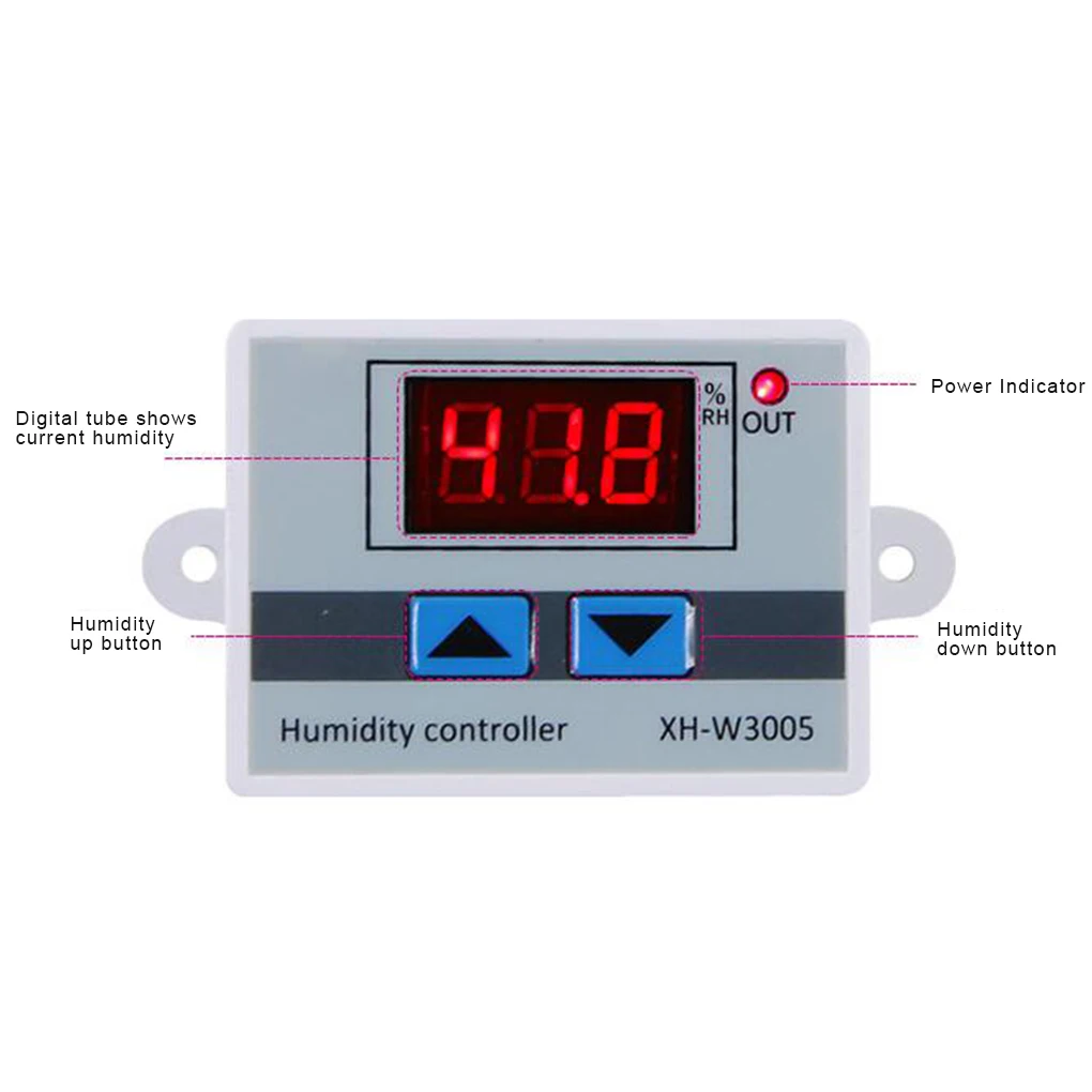 Digital Humidity Controller XH-W3005 12V 24V 220V Humidistat Hygrometer Humidity Control Switch regulator + Humidity senso