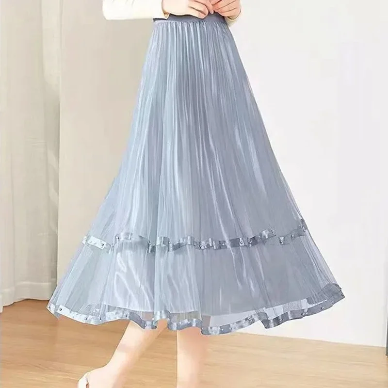 Both Sides Wear A Line Skirts Women Korean Fashion Clothing Casual Faldas Ajustadas High Waist Harajuku Pleated Flared Skirt y2k