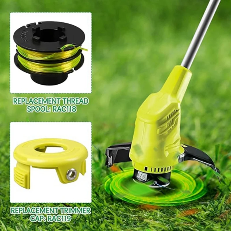 KEKA Trimmer Spool For Ryobi Rlt3025f RAC119 Mowing Rope,RAC118 Cover And Spring