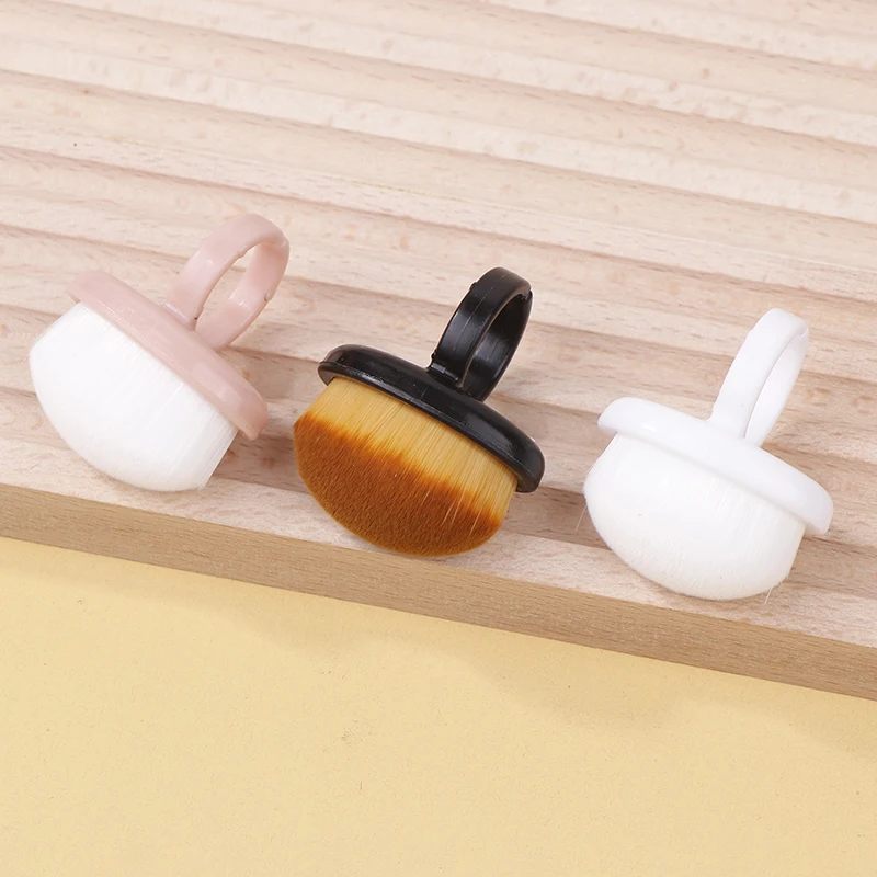 Nails Art Dust Brush Buckle Brush Oval Gel Dust Cleaning Make Up Ring-shaped Brush Manicure Tools