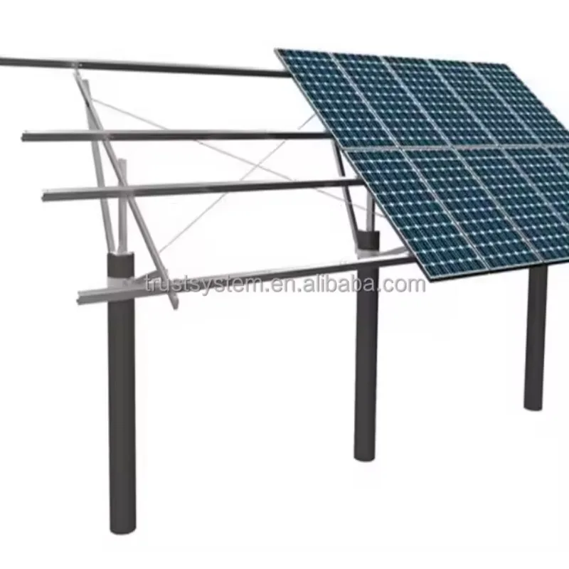 Custom Steel Ground Mount Solar Racking for Utility-Scale PV Mounting Systems with Solar Panel Frames for Solar Farm Projects