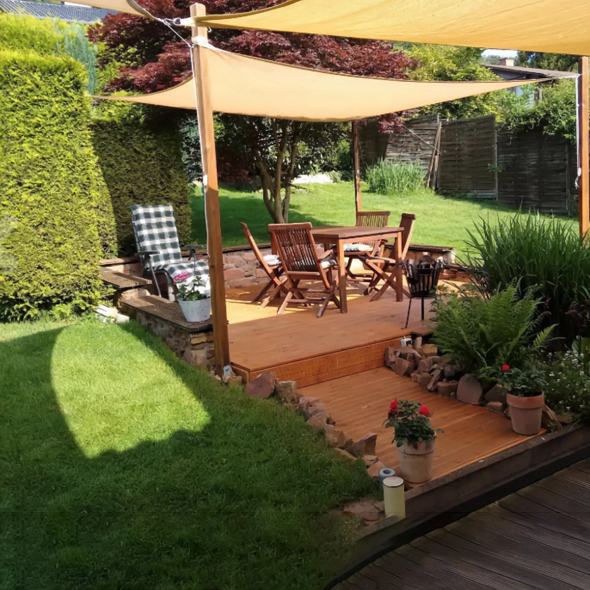 

Sun Shade Sail Quadrilateral Durable Stitching 2.5x3m Polyester Canopy for Patio Garden Triangle Canopy