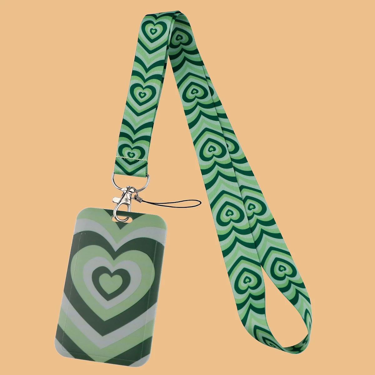 Green Heart Lanyards for Key Neck Strap For Card Badge Gym Keychain Lanyard Key Holder DIY Hanging Rope Mobile Phone Accessories