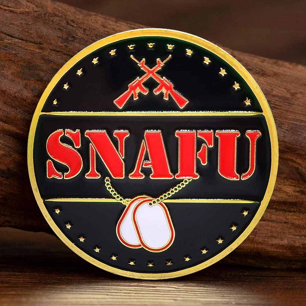 US SANFU FUBAR Army Challenge Coin Comrade Sniper Gold Plated Military Fan Souvenir Coins