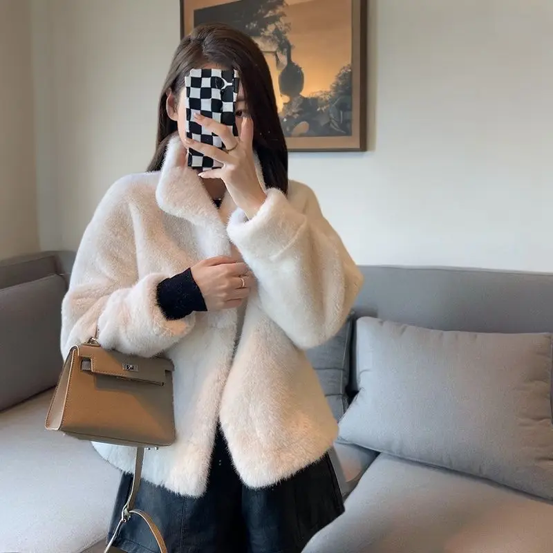 Płaszcz damski ze sztucznego futra ze stójką, zimowy, markowy, puszysta kurtka z futra lisa, luksusowy, modny płaszcz dla dziewczyn.