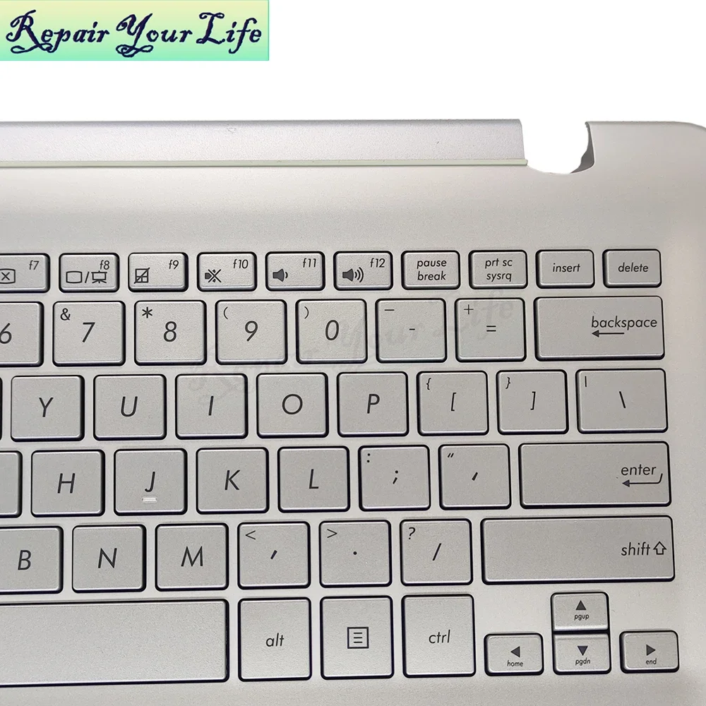 US Backlit Keyboard Palmrest for Asus Q304 Q304U Q304UA Q304UA-BBI5T10 Backlight English Laptop Keyboard Silver 90NB0AL3-R30010