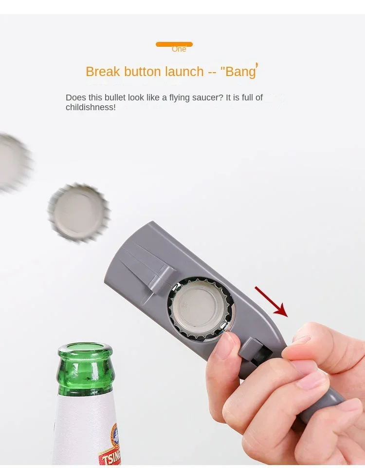 Tragbarer Kreativer Flaschenöffner in Pistolenform, Multifunktionales Gadget für Küche und Bar, Lustiges Geschenk – Detail 4