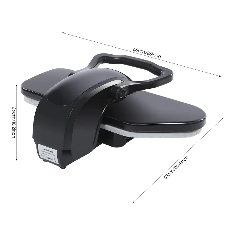 Intelligent Steam Press, 1600W Digital Fabric Steam Iron with Touch Screen & 5 Settings, 26