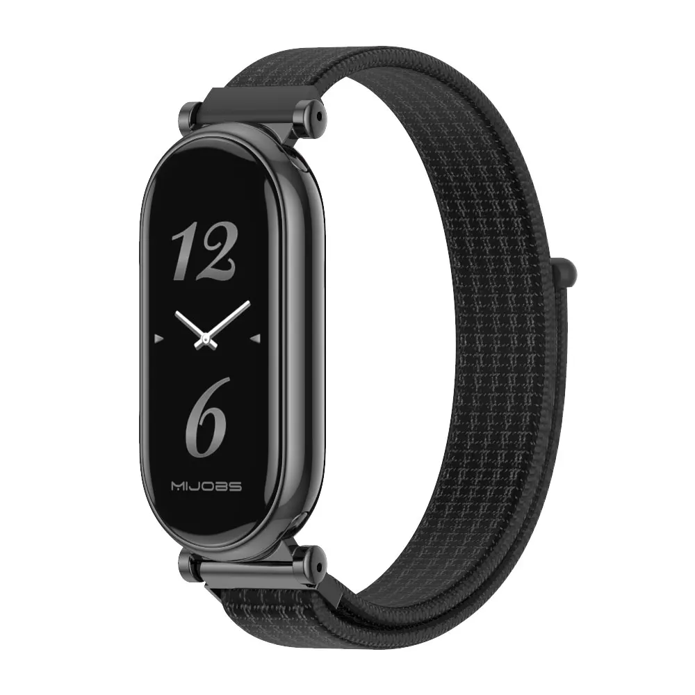 Tali jam tangan pintar untuk Mi Band 9, tali nilon untuk Xiaomi Smart Band 8 tali Miband 8 Aksesori pengganti gelang