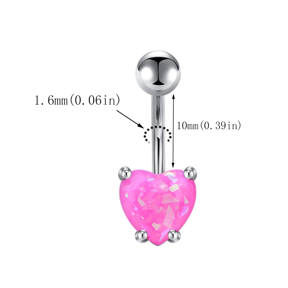 4/5/6pcs Belly Rings 14G Navel Piercing Bulk Sexy Belly Ring Set Belly Button Ring Piercing Ombligo Valentine's Day Jewelry Gift