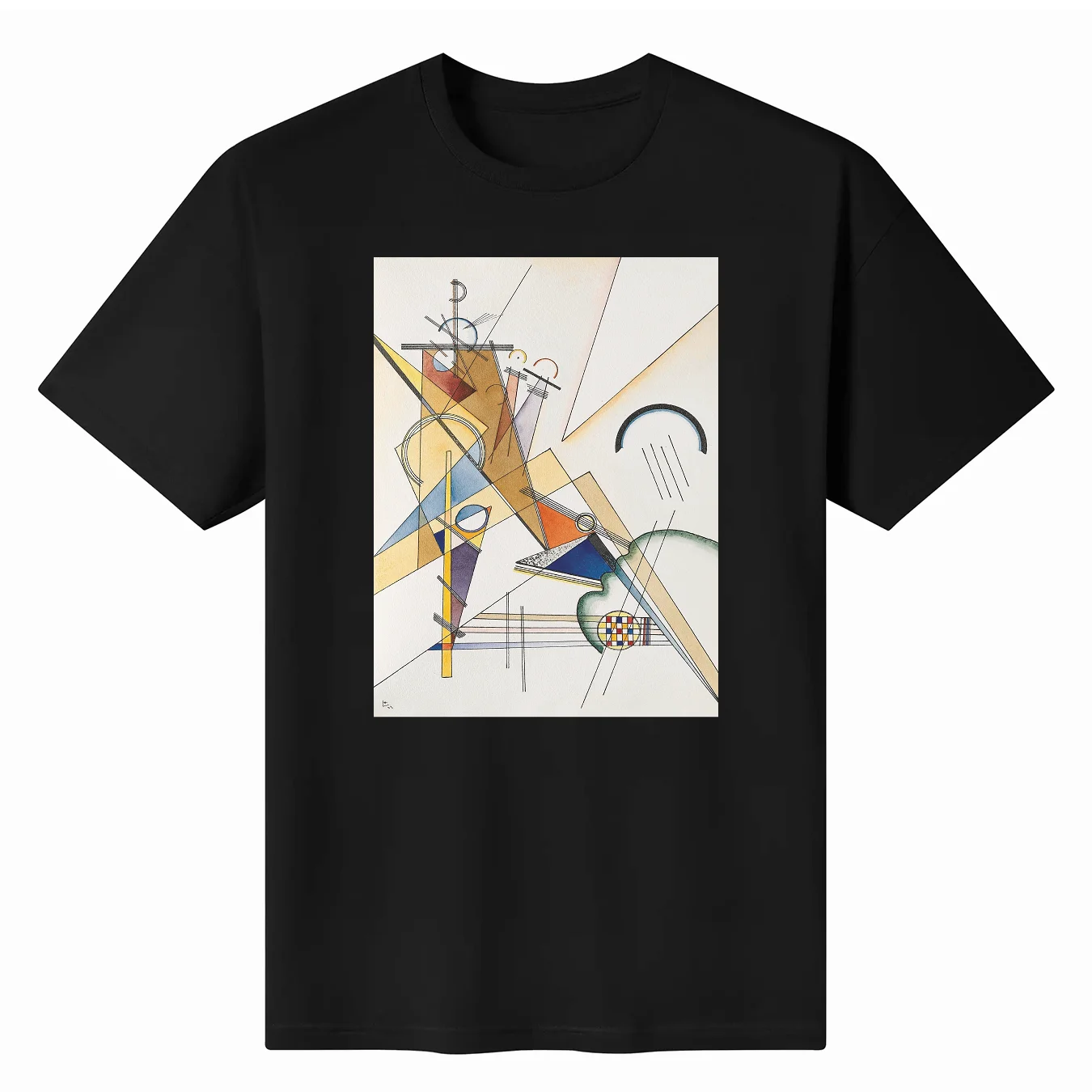 

2024 New Wassily Kandinsky T Shirt Gewebe 1923 Constructivist Art Tee Print Abstract Modern Long Or Short Sleeves