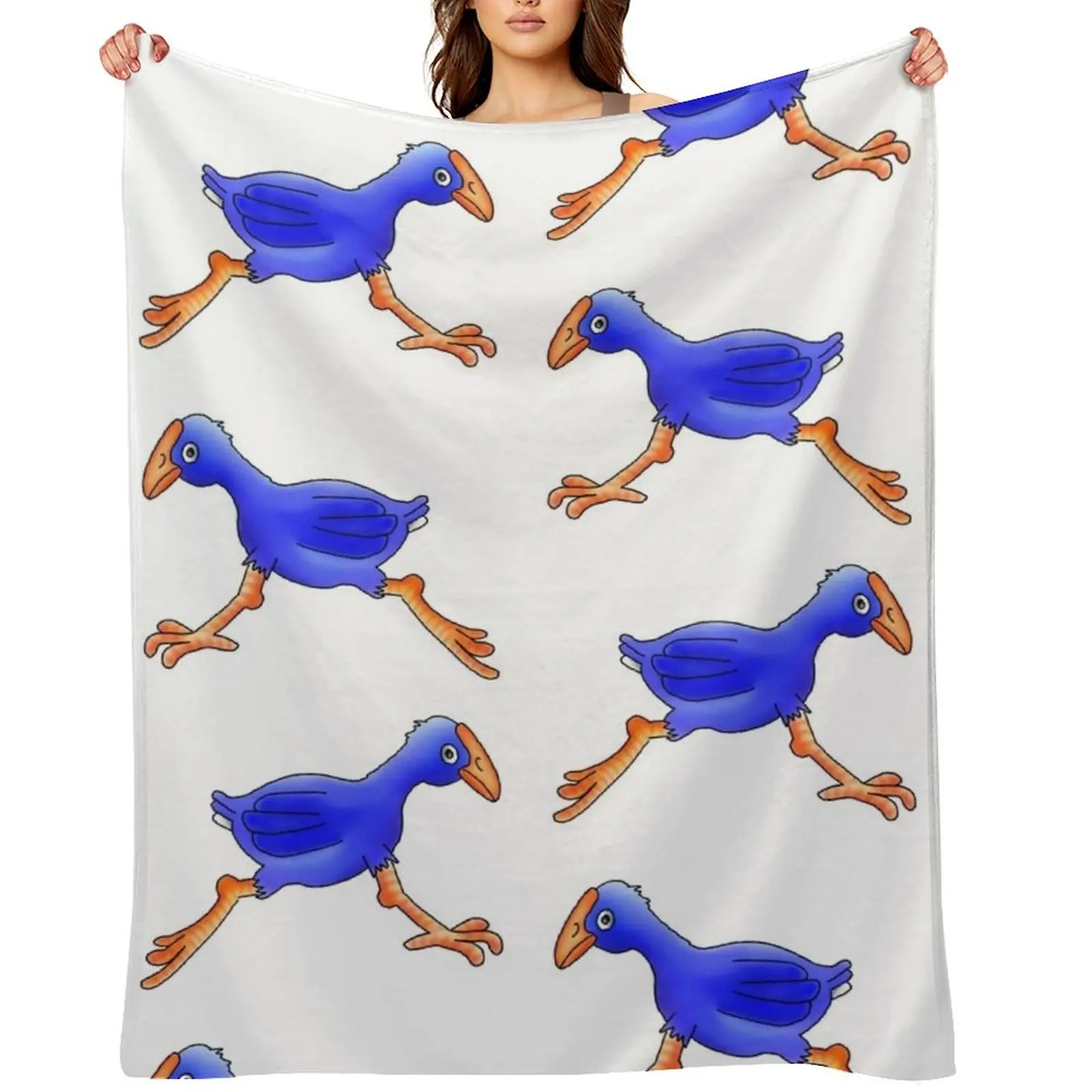 

Pukeko Running. New Zealand Native Birds Throw Blanket Tourist Sleeping Bag Summer manga Blankets