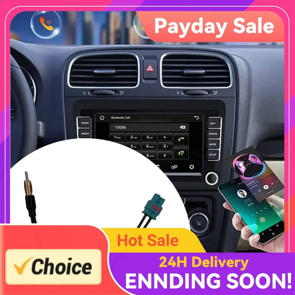 Car Radio Audio Cable Adaptor Antenna Radio Adaptor Antenna Dual Fakra RF Radio Antenna for BMW 1 3 5 Series E46 E90 E39 E60 E61