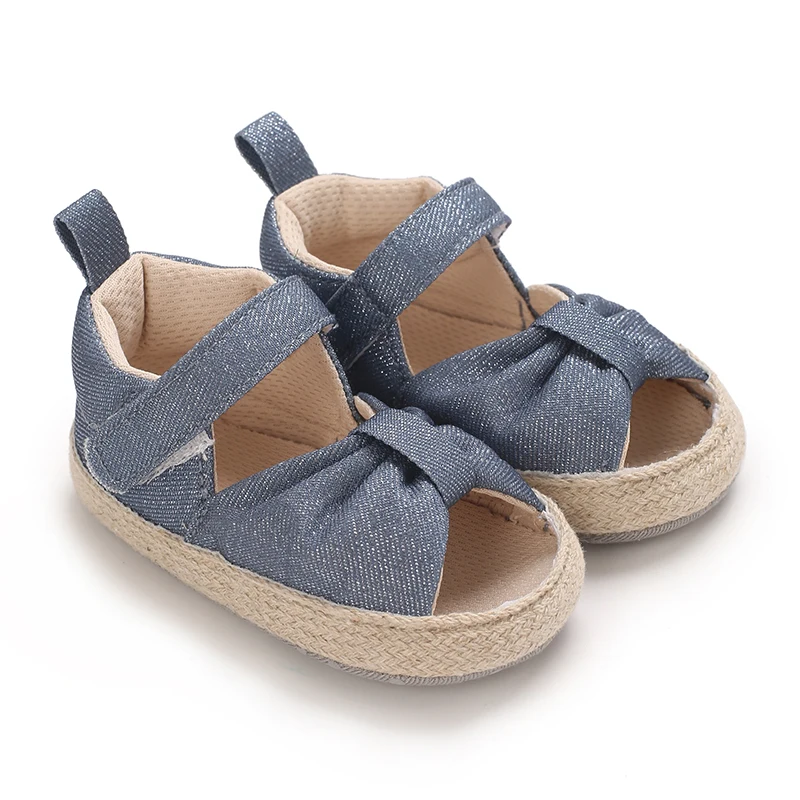 Sandal bayi perempuan, 4-warna mode musim panas imut, sepatu bayi baru lahir, sepatu kasual dasar lembut, sepatu anti selip, nyaman, sebelum berjalan