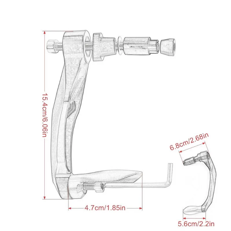 Universal Motorcycle YZFR7 7/8 Inches 22mm Handlebar Grips End Brake Clutch Levers Guard Protection for Yamaha YZF-R7 YZF R7