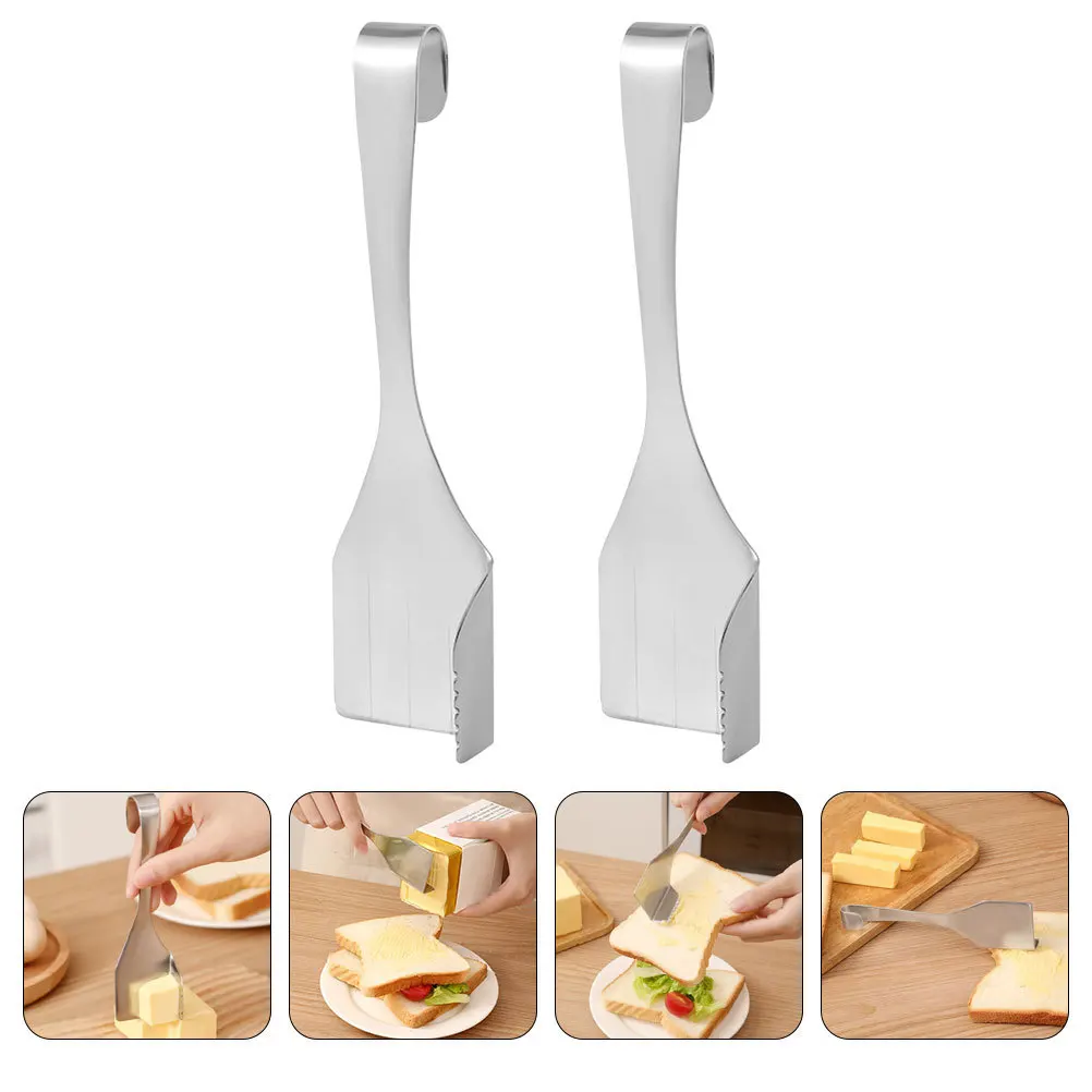 

2Pcs Stainless Steel Cheese Slicer Butter Cutter Heavy Duty Kitchen Tools Block Cheese Cutter Portable for Home Restaurant