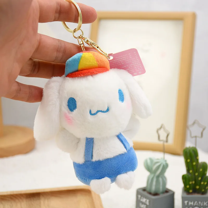 Sanrio Cute Series Hat Baseball Hat Cinnamoroll Doll Backband Plush Doll Keychain Pendant Kawaii Anime Girl Gift