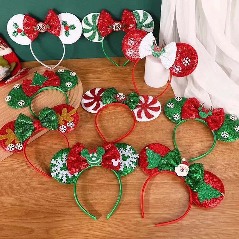 

Disney Mickey Mouse Ears Headbands Festival Carnival Party Hair Headwear Boys Girls Headband Kids Christmas Accessories Gifts