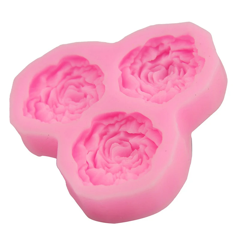 Peony Flower Silicone Mold Wedding Cupcake Topper Fondant Cake Decorating Tool