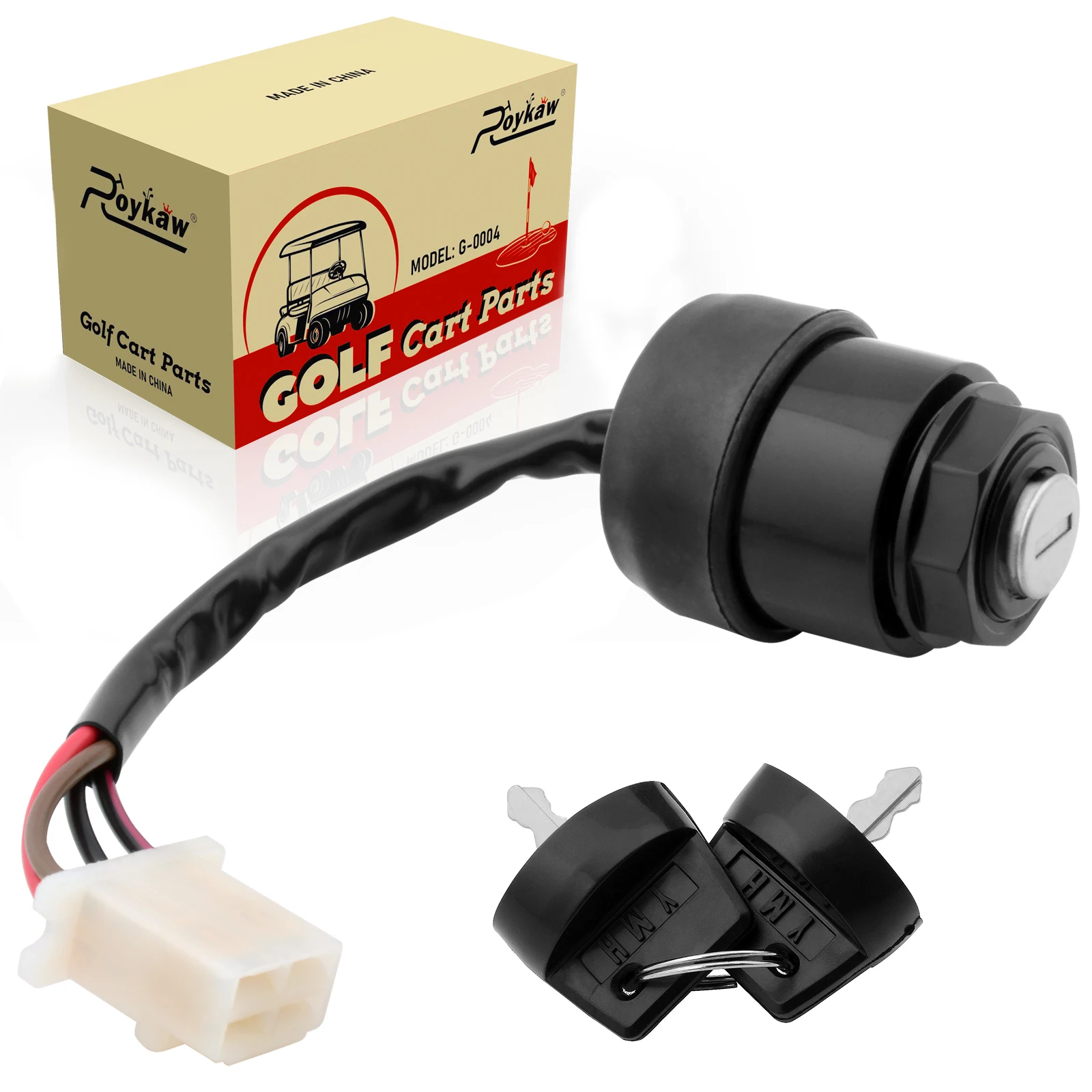 

Ключ зажигания для гольф-кара Roykaw, 4-контактный, подходит для газовой/электрической тележки для гольфа Yamaha G14 — заменяет # JN3-82510-00-00