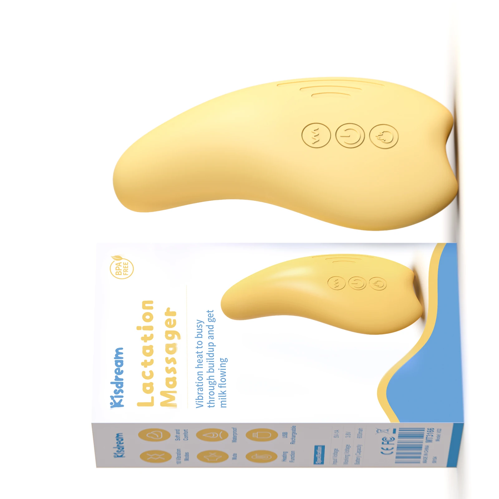 10 أوضاع اهتزاز لتدليك الثدي مدلك للرضاعة الطبيعية #3