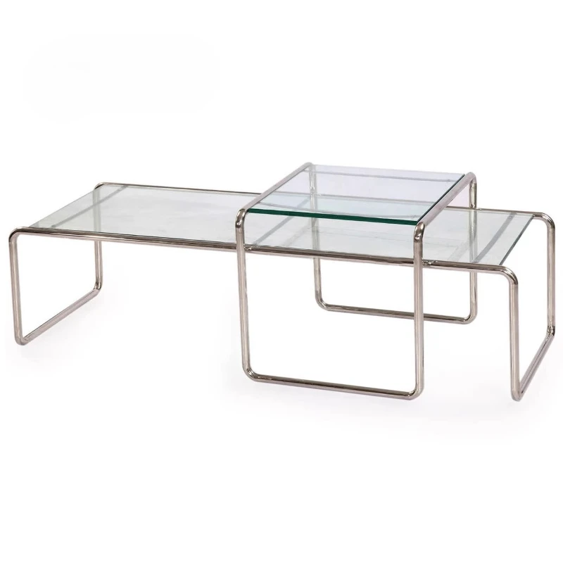 

Italian minimalist coffee table living room home designer tempered glass