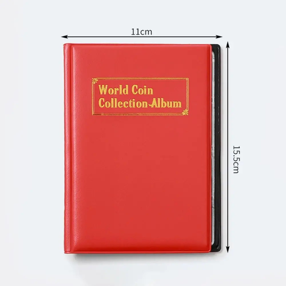 Premium PU Leather Coin Album PVC Film Anti-lost Coin Collection Book Durable Multi-Use Collecting Money Organizer Gifts