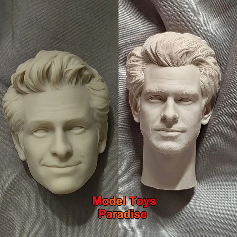 Unpainted 1/6 Men Soldier Andrew Garfield Head Sculpt Spider Super Hero White Model Head Fit 12inch Action Figure Body