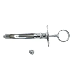 1 Set Dentistry Injection Syringe Hook-headed Sharp Head Stainless Steel Dental Aspirating Syringe Surgical Instrument 1.8ML