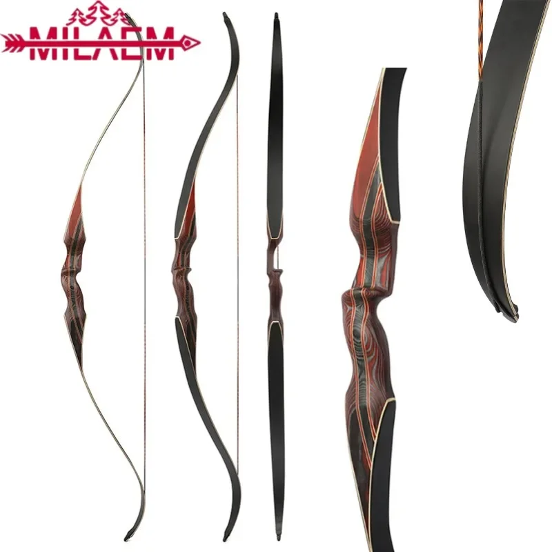 

64inch Archery Traditional Bow 30/35/40/45/50/55/60 Lbs Wooden Longbow Recurve Bow for Right Hand Hunting Target Shooting Bow