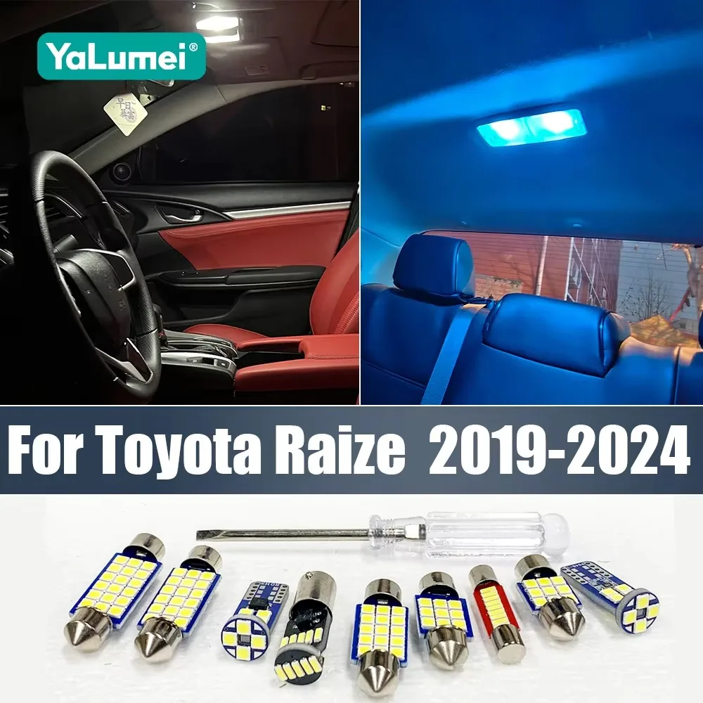 For Toyota Raize Daihatsu Rocky A200 2019 2020 2021 2022 2023 2024 Car LED Bulbs Interior Lamp Vanity Mirror Light Accessories