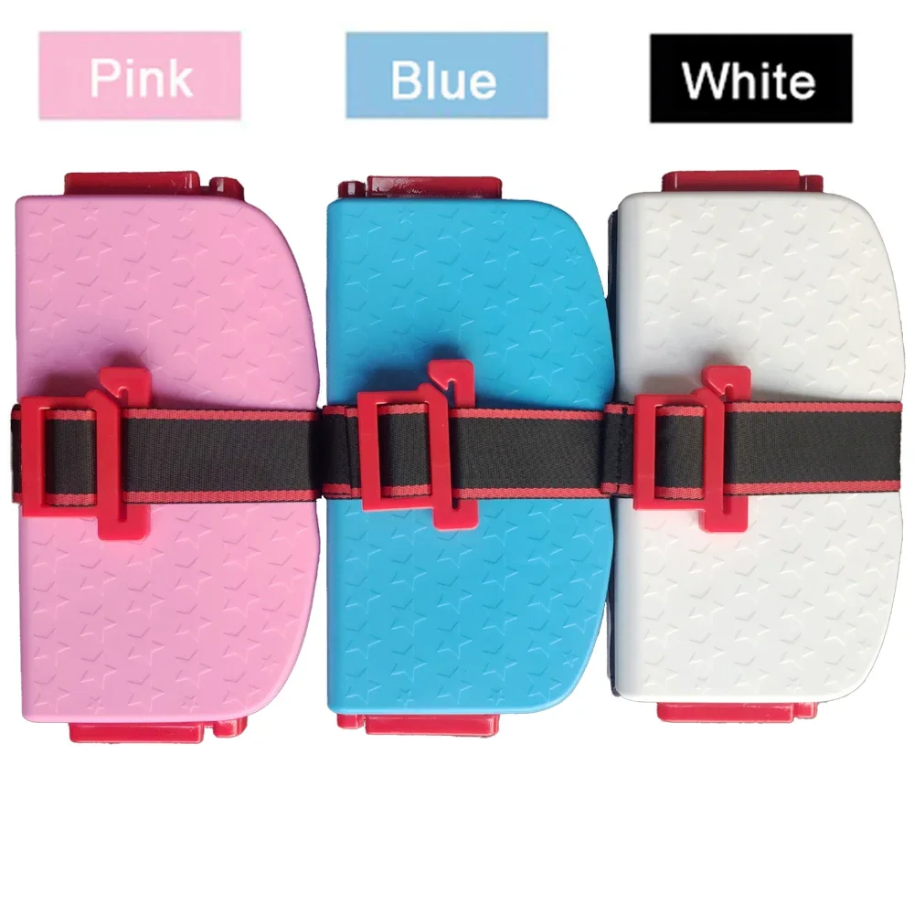 Foldable Child Safety Seat Increased Pad Portable Car Booster Seat Belt Converter Adjustable for 3-12yrs Kids