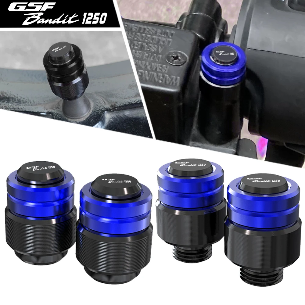 Motorcycle Rearview Mirror Plug Hole Screw Cap & Tire Valve Stem Caps Cover For Suzuki GSF1250BANDIT GSF1250 S Bandit 2007-2015