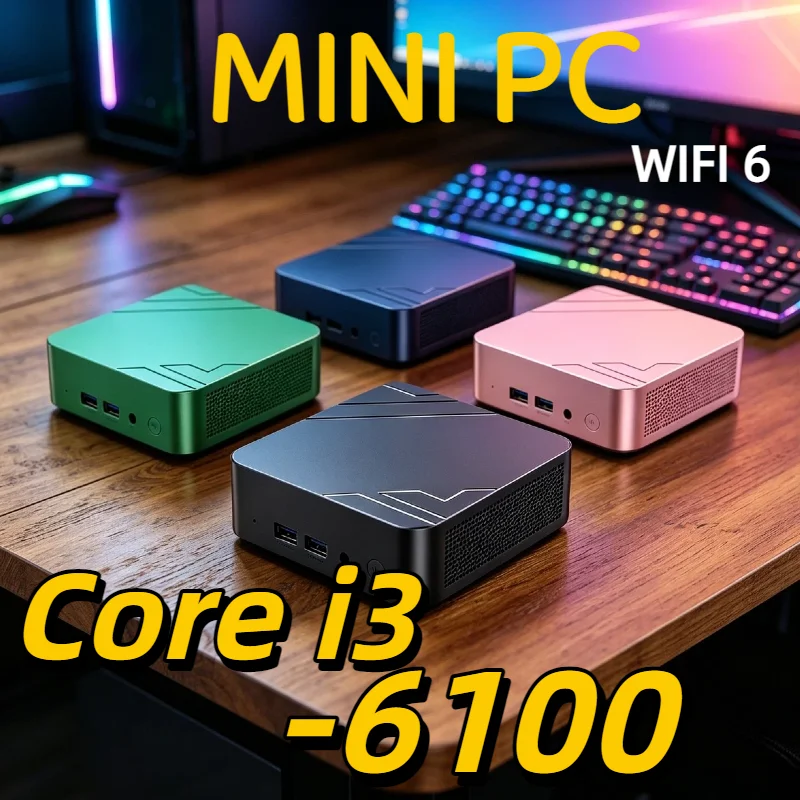 Mini PC Intel Core I3-6100, 16GB RAM 2TB SSD Compact Desktop For Daily Study, Office & Smooth Light Gaming