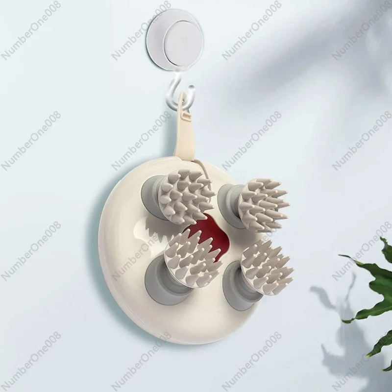 

Перезаряжаемый водонепроницаемый массажер для головы с красным светом, портативный массажер для релаксации кожи головы