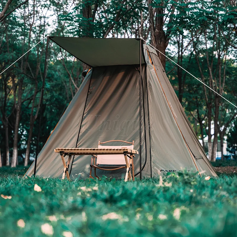 Tienda de campaña Glamping al aire libre, refugio familiar, 4 personas, lujo, senderismo