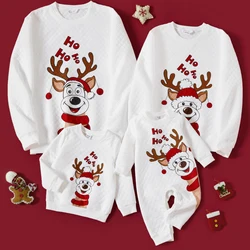 PatPat Christmas Family Matching Reindeer Print Long-sleeve Tops