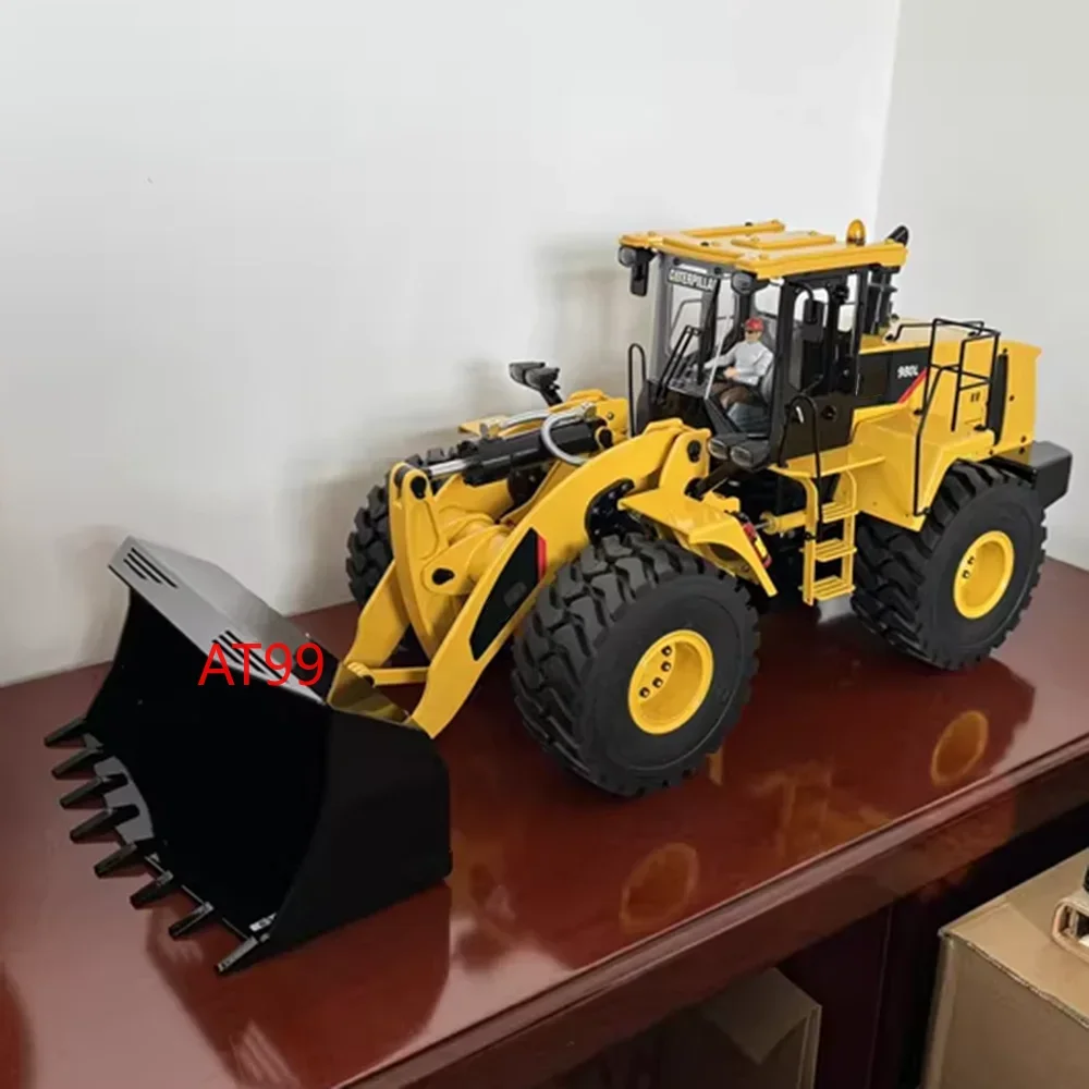 980L Loader 1/14 RC Loader Hydraulic Wheel Loader Metal Model with Light Sound System Boys Remote Control Car Toys in Stock