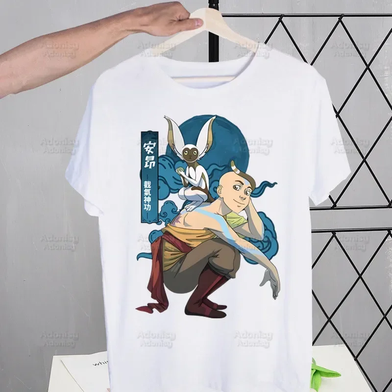 Appa YIP YIP Avatar Cartoon T Shirt Men Retro The Last Airbender Tops Tees Harajuku Tshirt Streetwear Hip Hop Male T-shirts