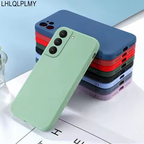 Square Liquid Silicone Soft Case For Samsung Galaxy S22 S21 S20 FE 5G S10 Plus Note 20 Ultra 10 Lite A22 A32 A52 A72 Full Cover
