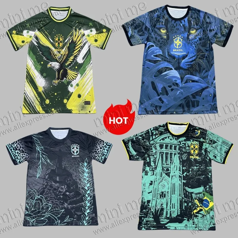 

2025 Brazilian Football Jersey City Edition Summer Football Training Short Sleeve Breathable Sports Motorcycle Quick Drying
